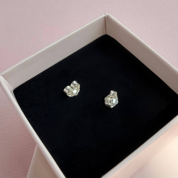 Earring Backs for Earstuds - 925 Solid Silver - Pair