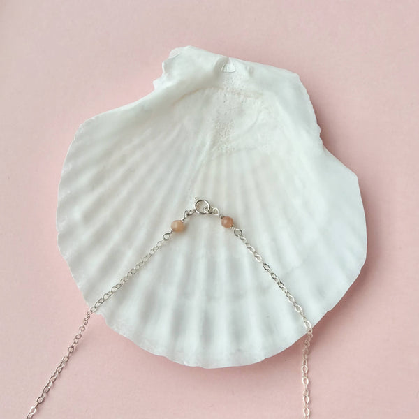 Pink Pearl Necklace - 925 Solid Silver