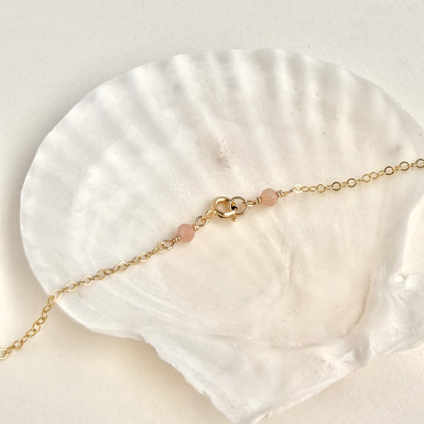 White Pearl Charm / Necklace - 14k Gold Filled